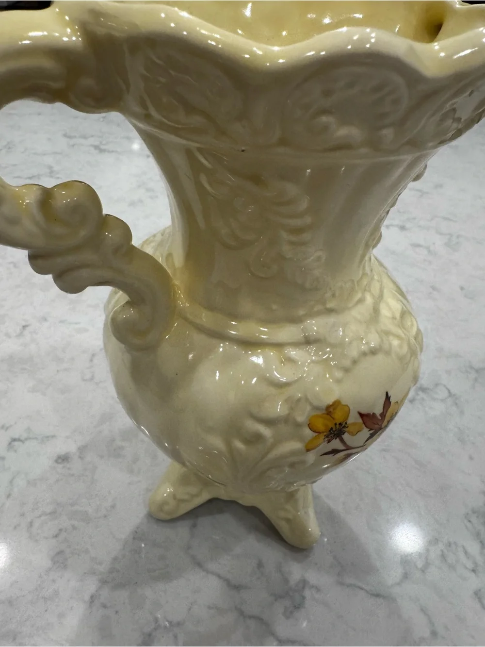 Vintage Mid Century Cottagecore Floral Urn Vase - Picture 7 of 11